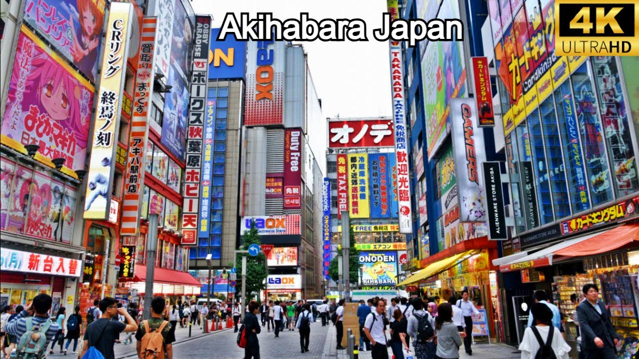 [4K] Akihabara Japan Walking Tour – Electric Town, Anime