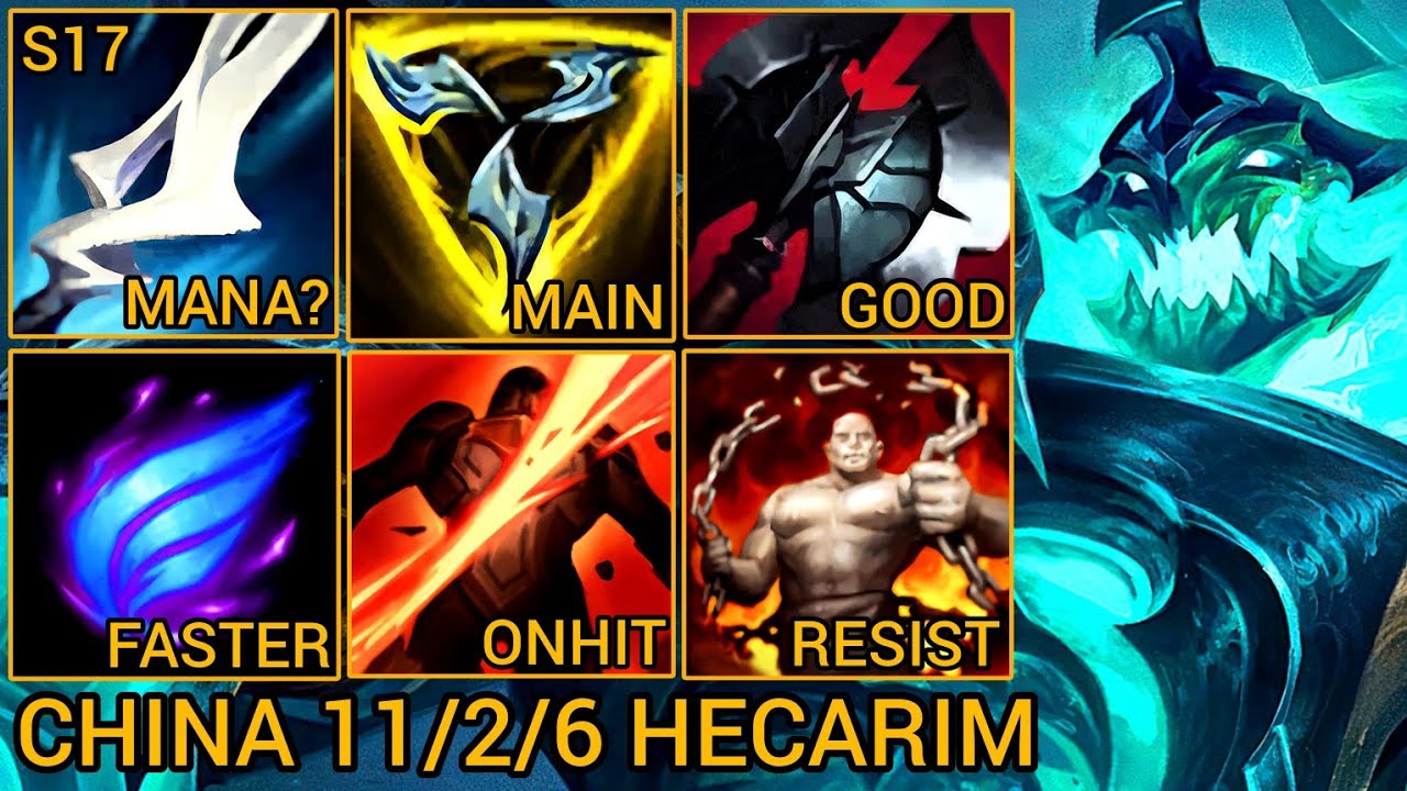 Hecarim 11/2/6 Jungle MVP - China Server Wild Rift Best High Tier New Build Season 17