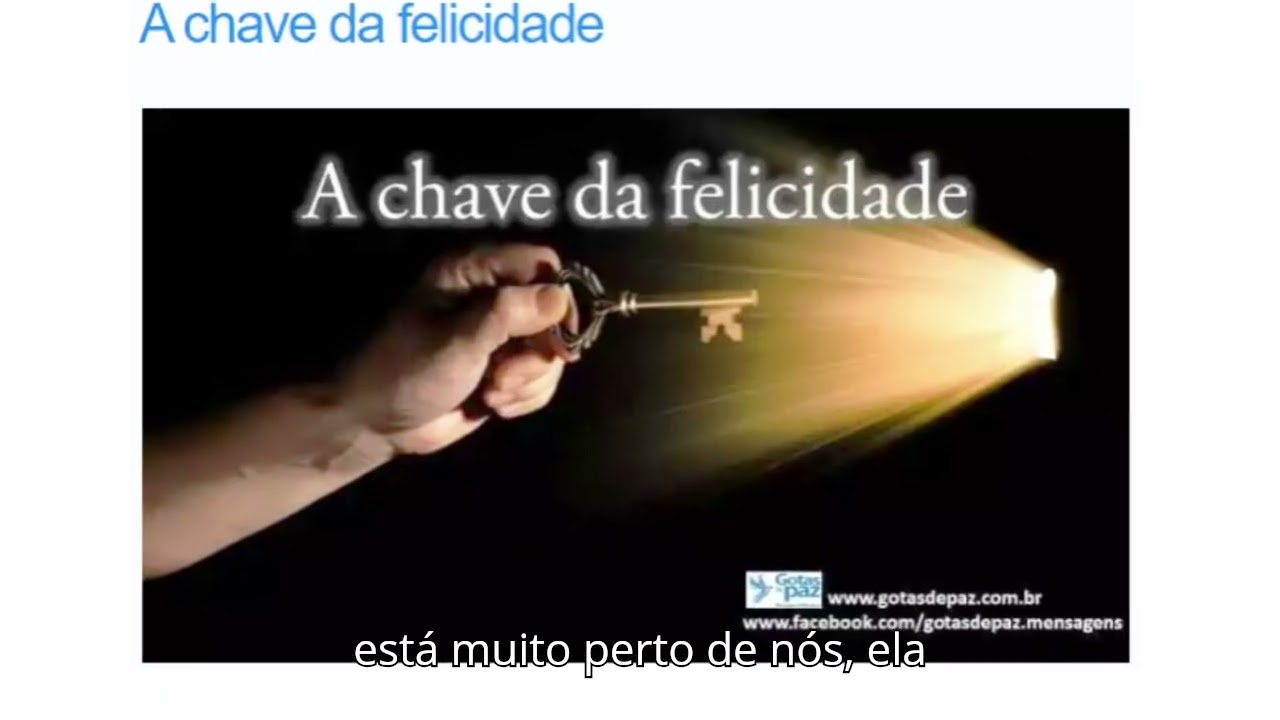 A chave da felicidade 10Fev2026(ÁUDIO) - GOTASDEPAZ - MENSAGENS EDIFICANTES