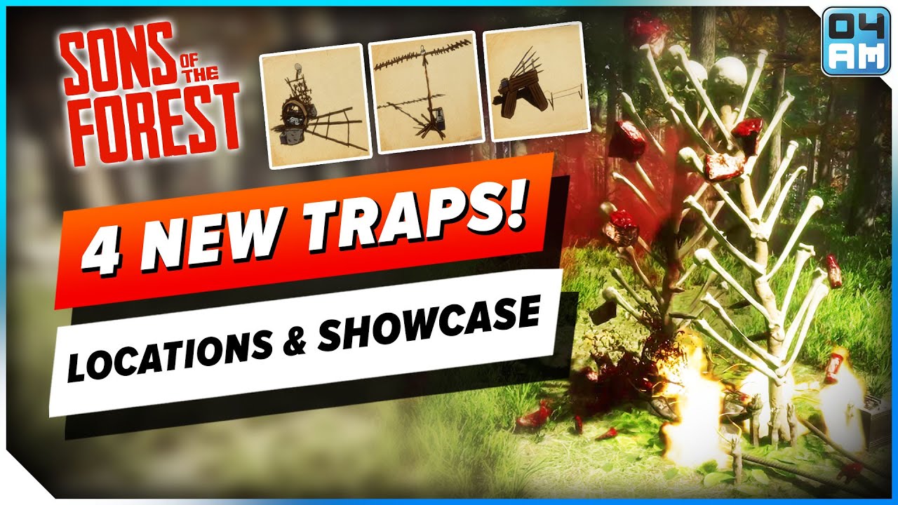 Sons of The Forest ALL 4 NEW Trap Blueprint Locations & New Traps Showcase!