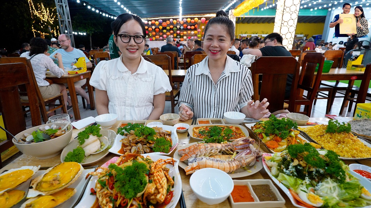 Hành trình Xuyên Việt Đặc biệt của Mẹ Bầu Phan Diễm ăn Hải sản tươi sống toàn món ngon ở Đà Nẵng