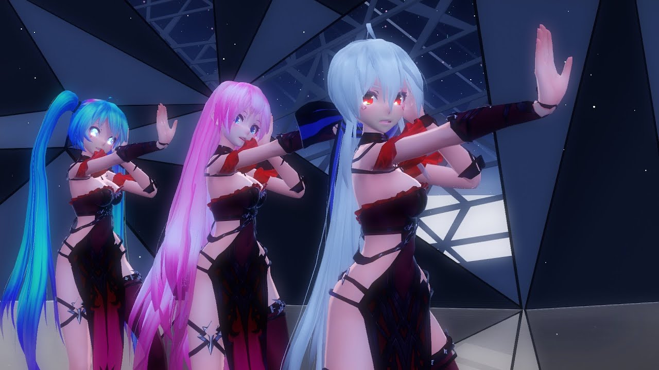 【MMD】    Haku   Luka   Miku   ECHO