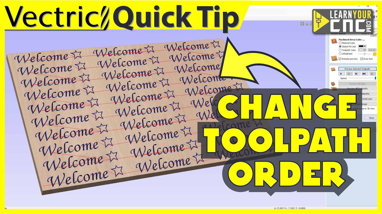 Use Vector Selection Order to Carve Objects - Vectric VCarve, Aspire, & Cut2D Quick Tip