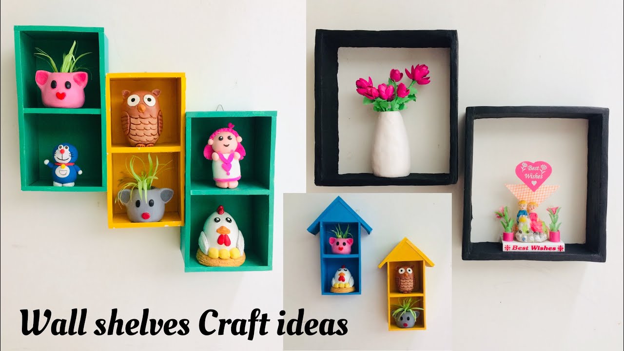 DIY Cardboard wall shelf ideas | Mobile phone box reuse ideas | Best out of waste