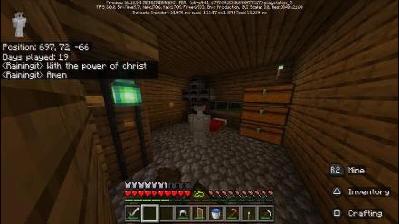 Raining in Minecraft: Back home