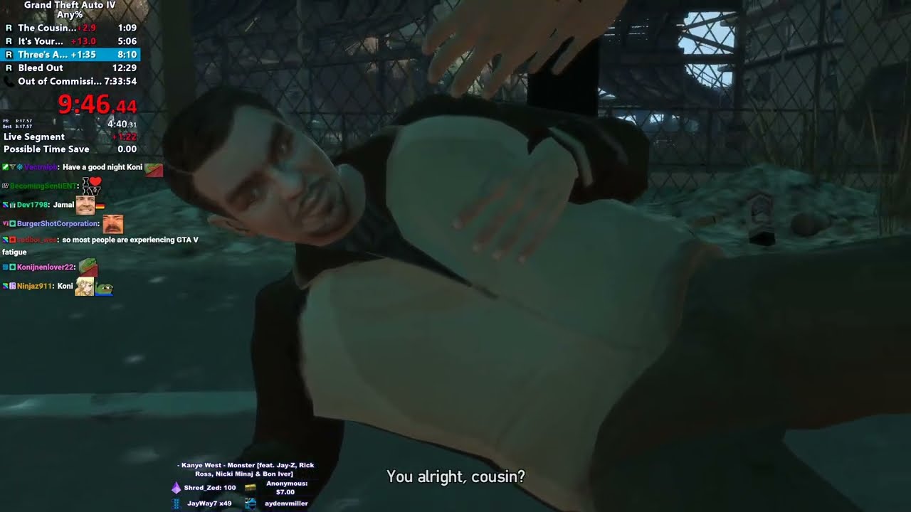 GTA IV Any% Speedrun Part 1 - Hugo_One Twitch Stream - 4/9/2024