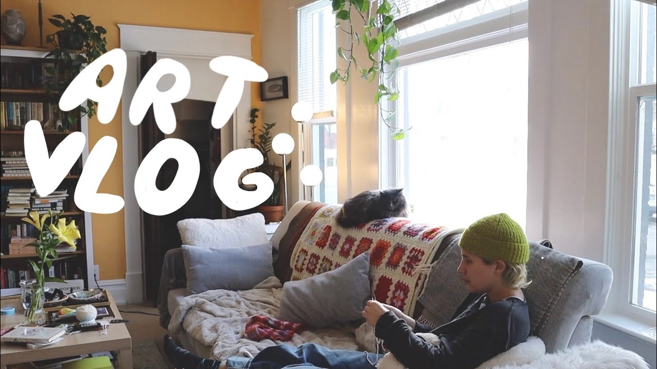 making art while sick ✿ artist vlog