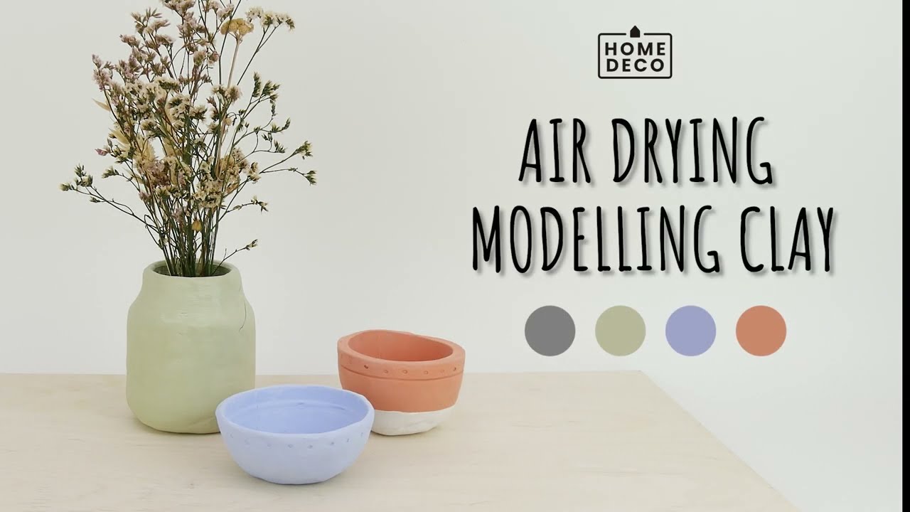 Creative ideas with HomeDeco air drying modelling clay in various colours