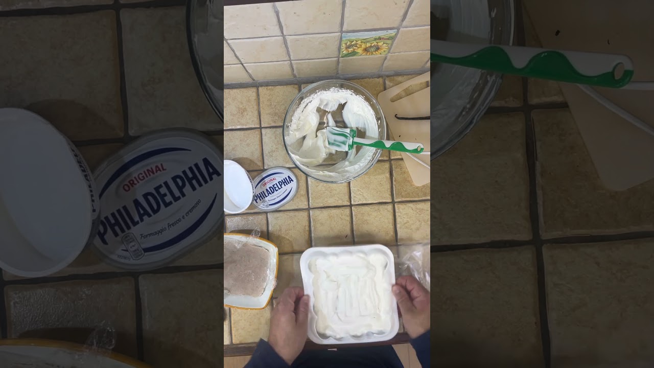 Semifreddo alla Philadelphia e vaniglia con inserto alla banana…..