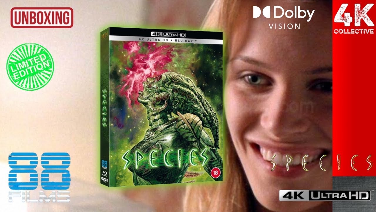 Species 4K UltraHD Blu-Ray 88 Films Deluxe Collector's Limited Edition Unboxing
