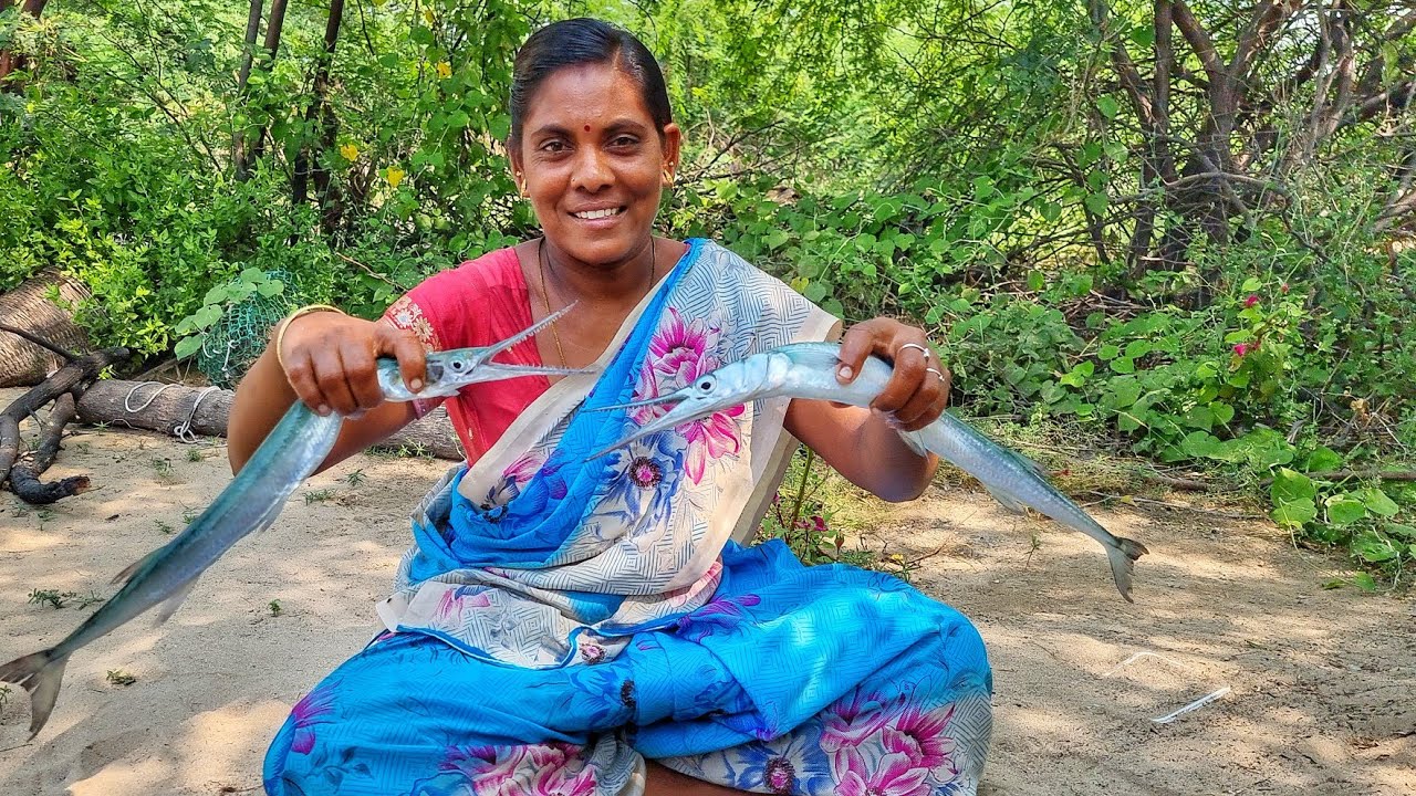 மதினி செய்த பொறித்த முரல் மீன் குழம்பு Madini Made Fried Mural Fish Curry