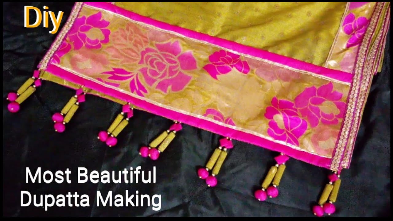 How to make ROYAL DESIGNER DUPATTA | At home | For special occasions | Dupatta Making Ideas in Hindi
