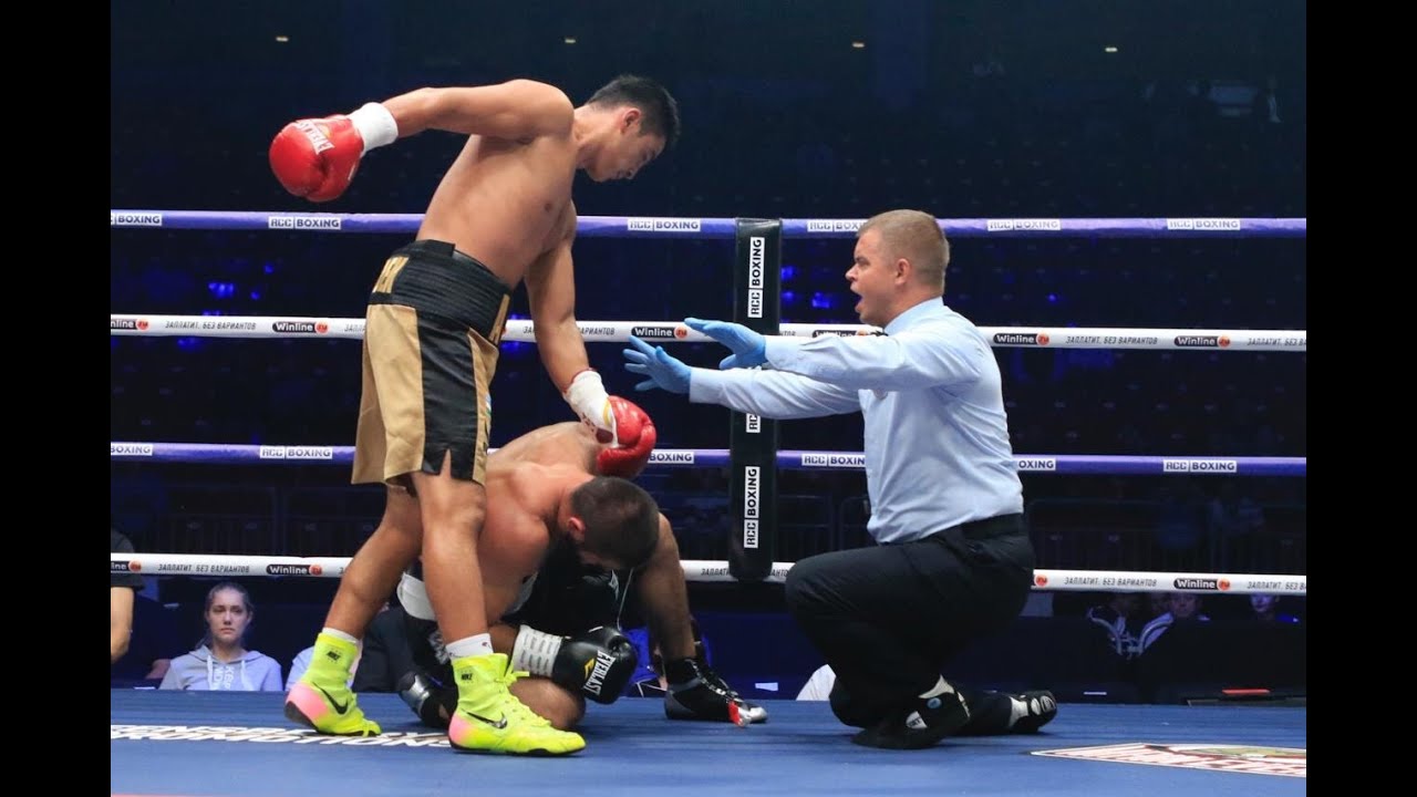 Технический нокаут | Гасан Гасанов, Россия vs Азизбек Абдугофуров, Узбекистан | Полный бой