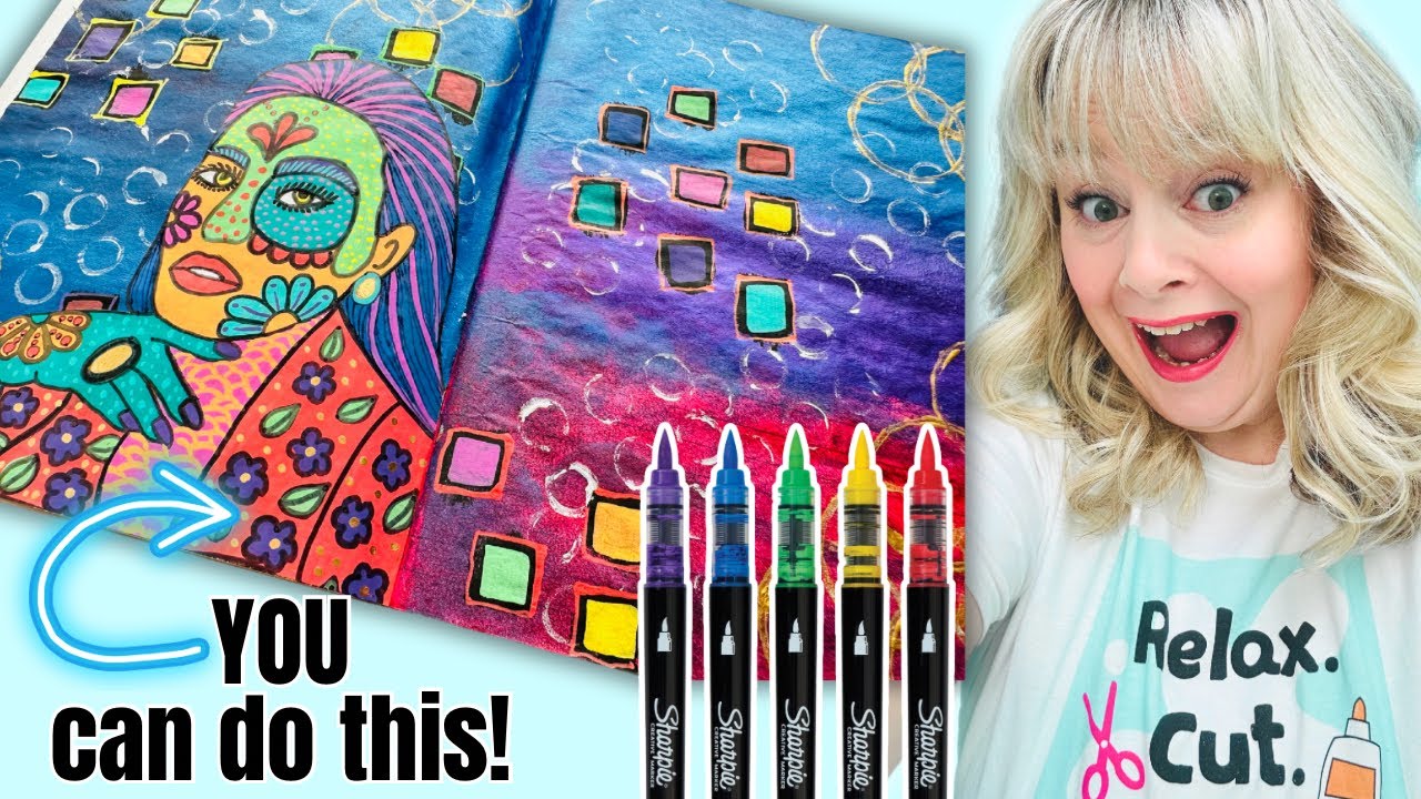 💥Painting on magazine Images💥 Art Journal Play #artjournal