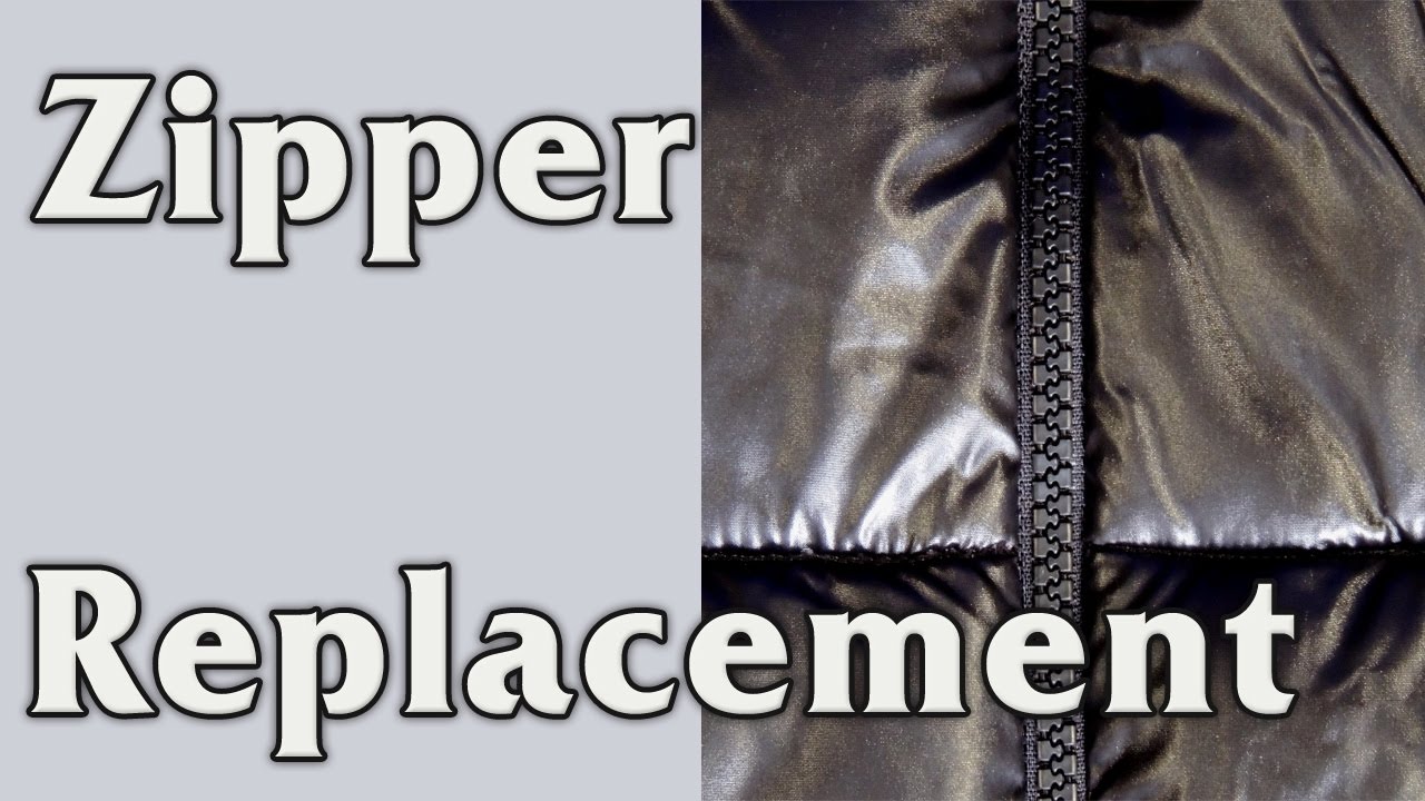 How to replace a Zipper closure on a puffer coat.