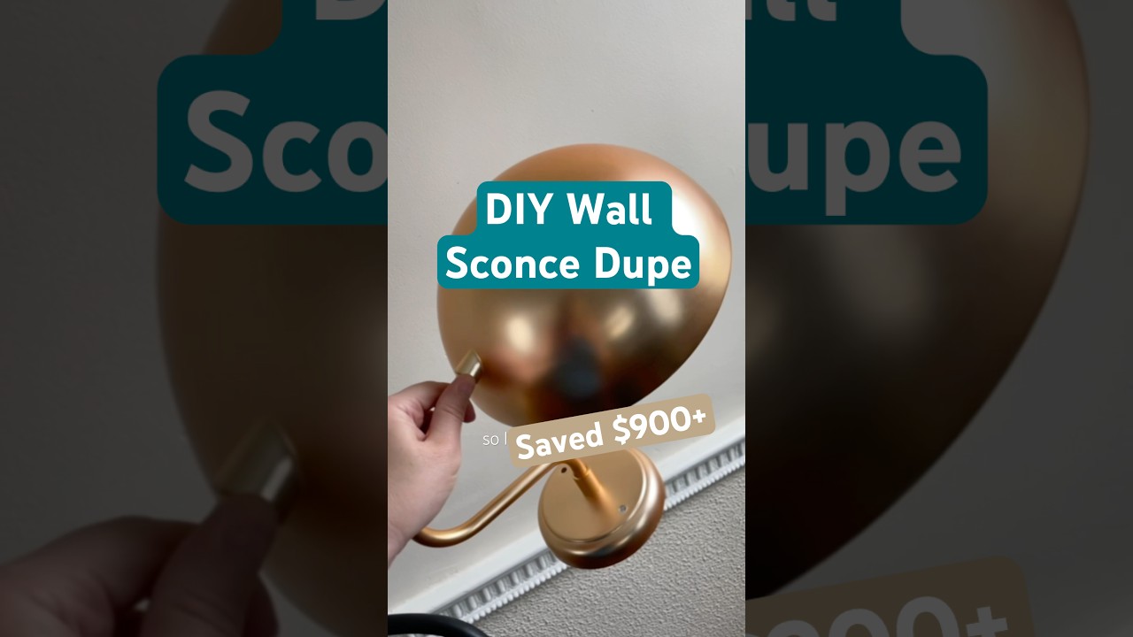 DIY Wall Sconces (Brass Lookalike)