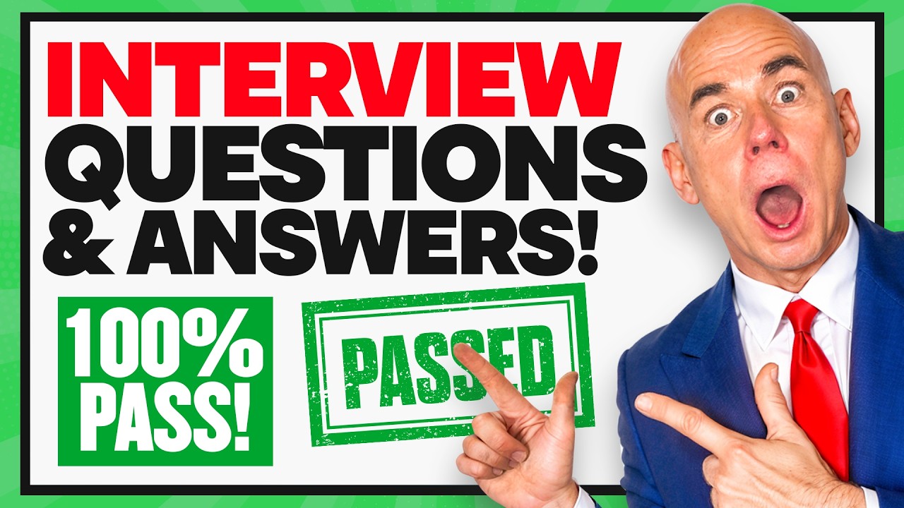 TOP 10 INTERVIEW QUESTIONS! (How To ANSWER COMMON Interview Questions) PASS YOUR JOB INTERVIEW!