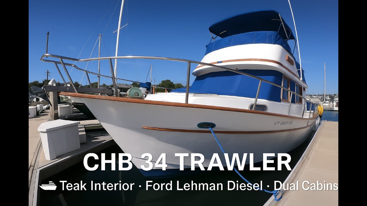 1977 CHB Trawler | Ford Lehman Diesel &bull; Teak Interior &bull; Liveaboard Dream by South Mountain Yachts