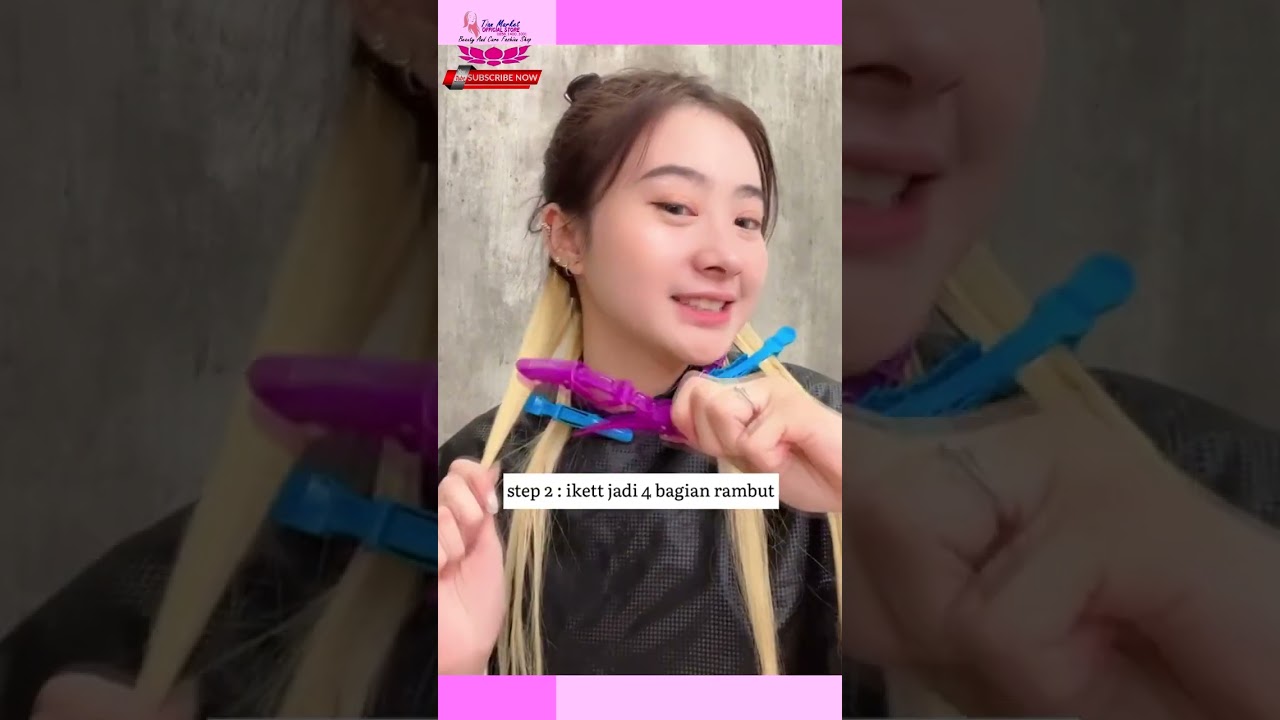 Viral 3in1 Miranda Hair Color Bleaching Ash Blonde & Purple Keren Jadinya