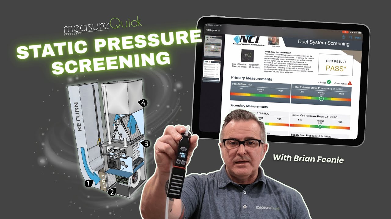 Static Pressure Screening Tutorial w/ Brian Feenie