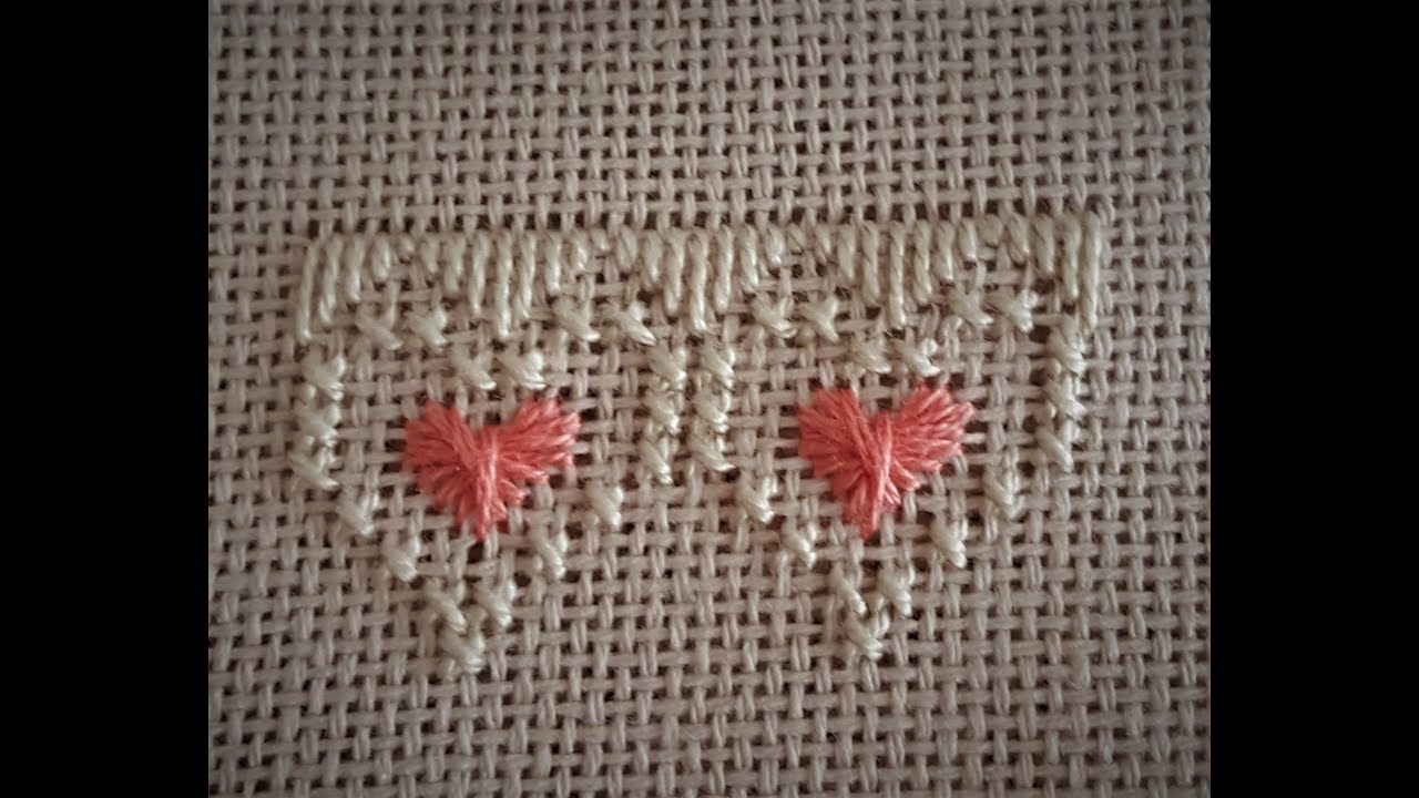 Rodos Düğümlü Kalp Ajuru/ #embroidery #hemstitch #rhodesstitch