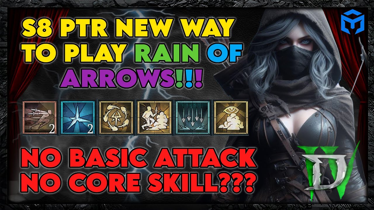 NEW easiest way to literally spam ONLY Rain of Arrows? Diablo 4 Season 8 PTR Rogue tricks.