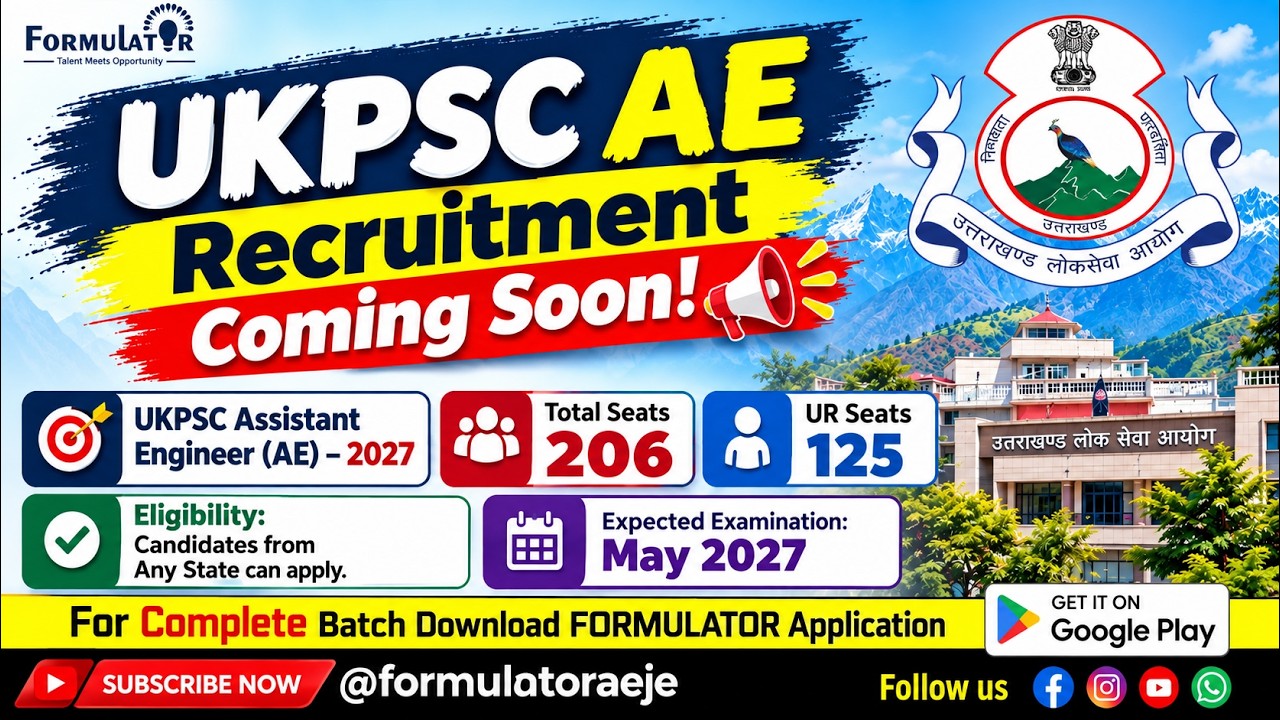 UKPSC AE 2027 Vacancy Coming Soon 🚨 206 Seats | 125 UR | Other State Candidates Eligible?