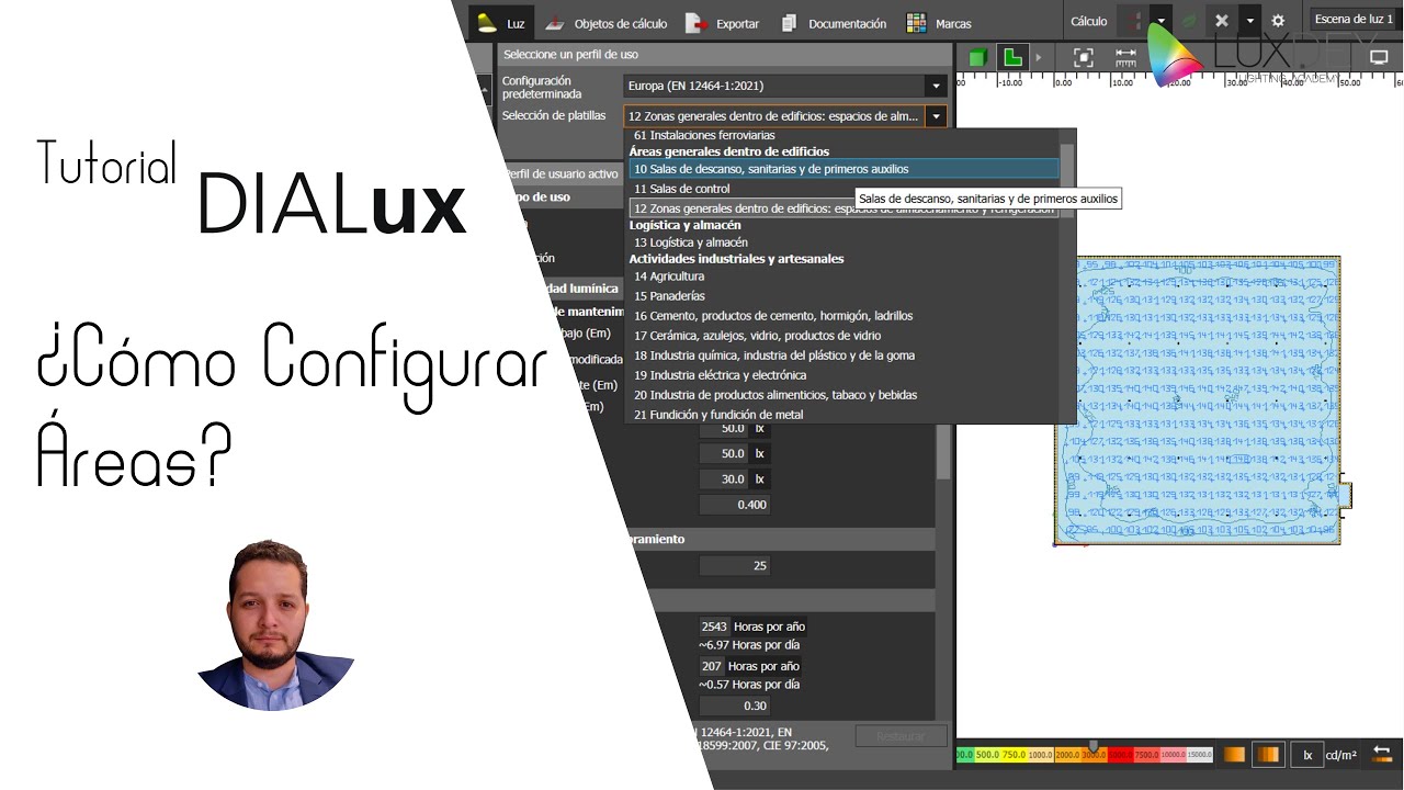 ¿Cómo Configurar Áreas? | DIALux evo