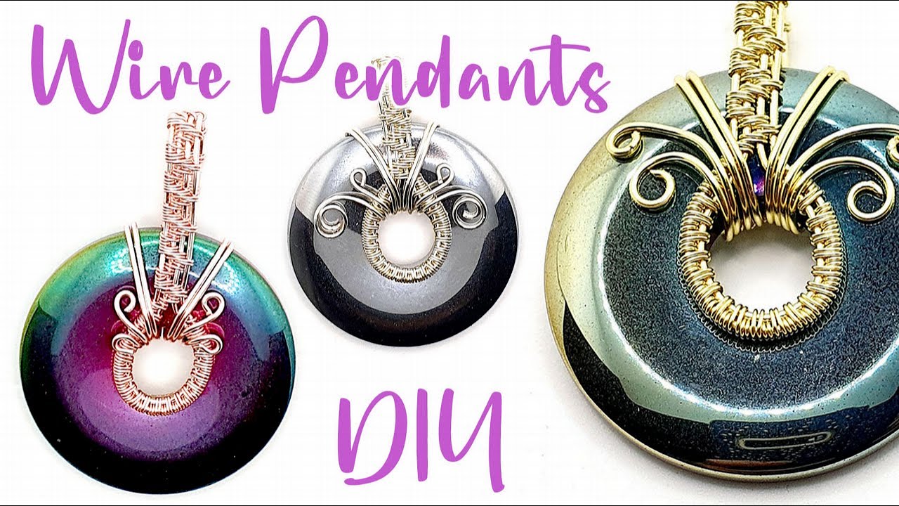Easy How to Wire Wrap a Coin Shaped Hematite Pendant