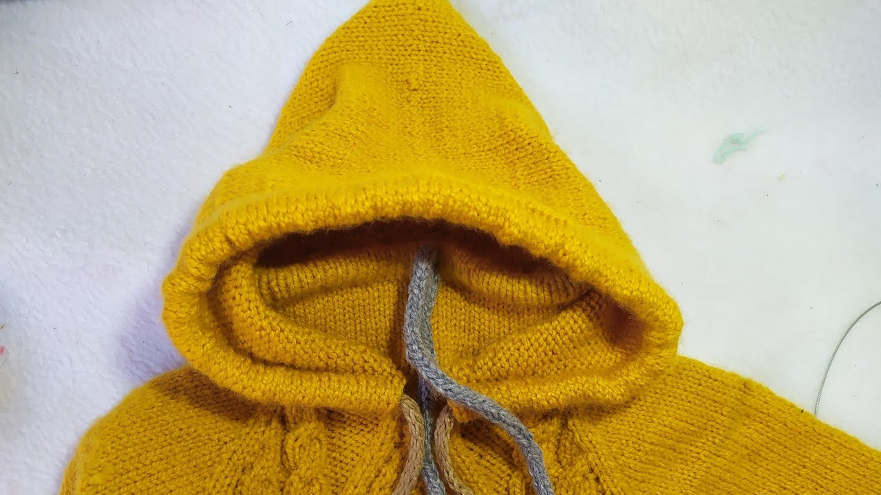 como tejer un capucha desde el cuello