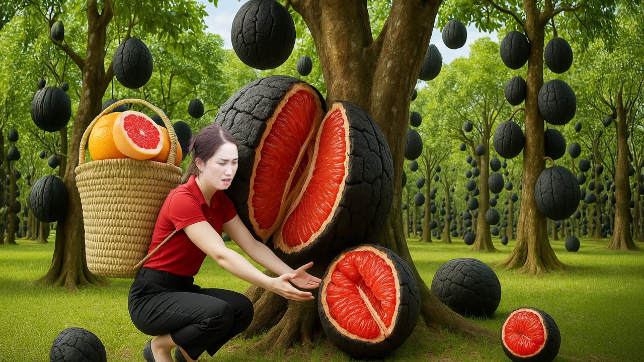 Harvesting Wild Rough Grapefruits in Deep Forest | Peeling Sweet Segments & Sold Out Fast