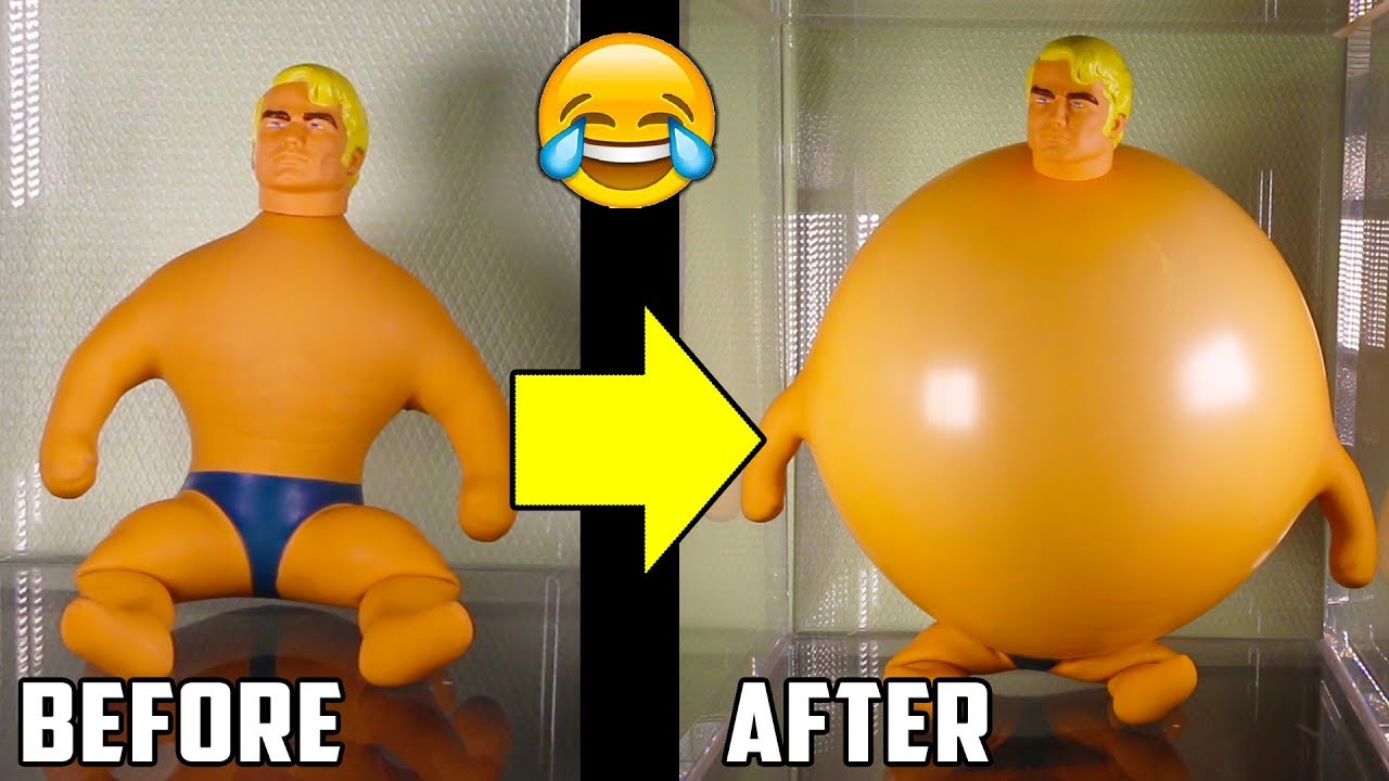 Игрушка Stretch Armstrong в вакуумной камере