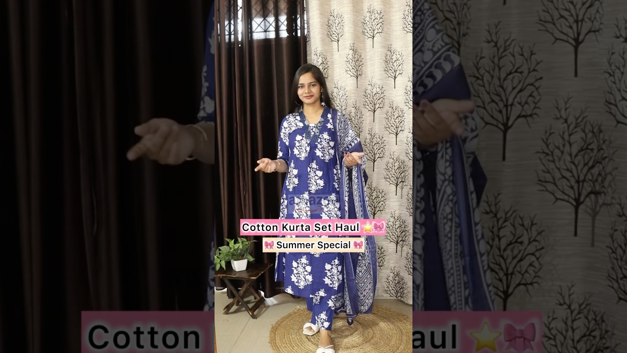 Amazon Summer Special Kurta Set Haul 🌸 | #ytshorts #amazonfashion #amazonfinds #amazonkurtaset