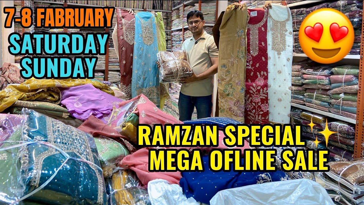 RAMZAN SPECIAL MEGA SALE 🚨|| 2 DAYS SALE ✨|| G.M SUITS BIG WHOLESALE SHOP IN HYDERABAD CHARMINAR 