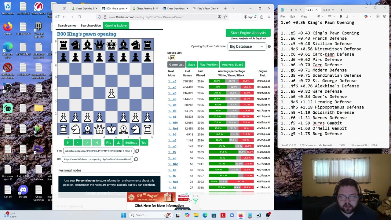 Chapter 1: Introduction to 1.e4 the King's Pawn Game