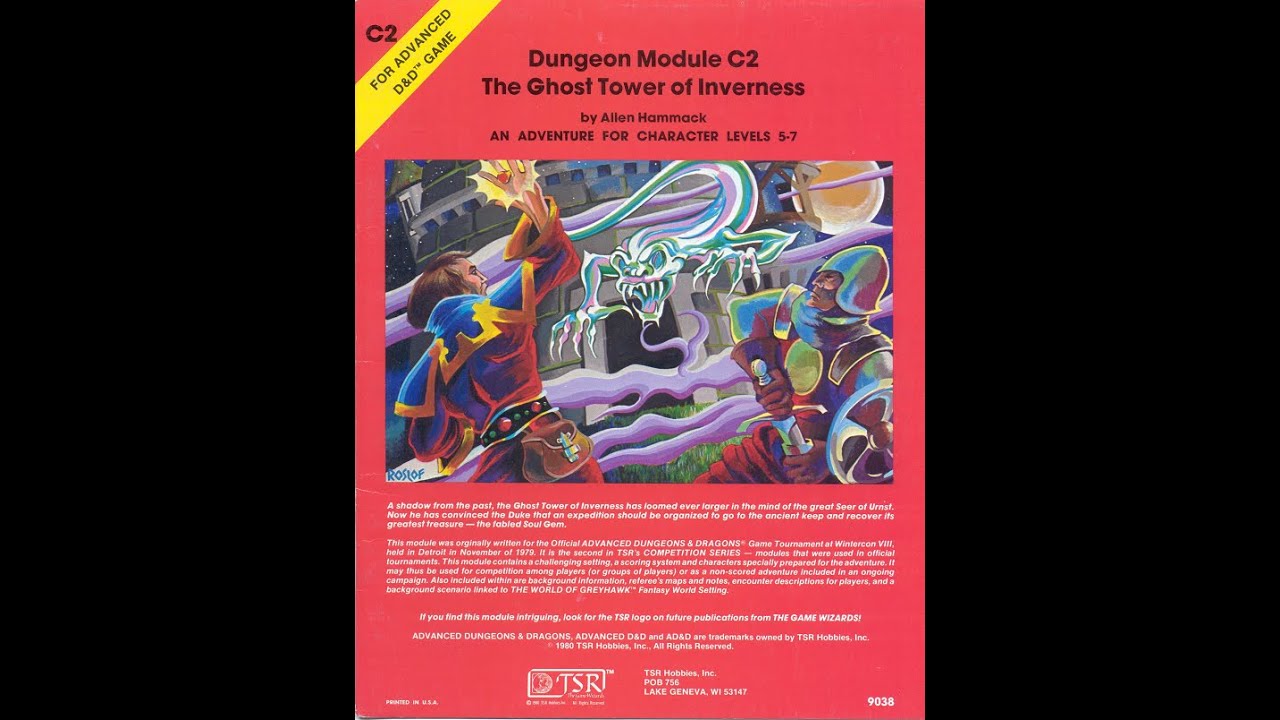 AD&D Module Review - C2 Ghost Tower of Inverness