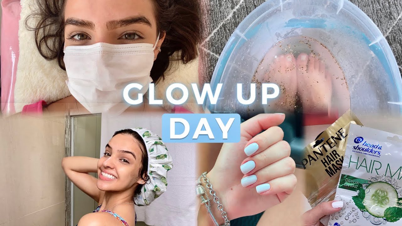 UM DIA DE GLOW UP COMIGO | cabelo, unha, corpo, sobrancelha, testando produtos…