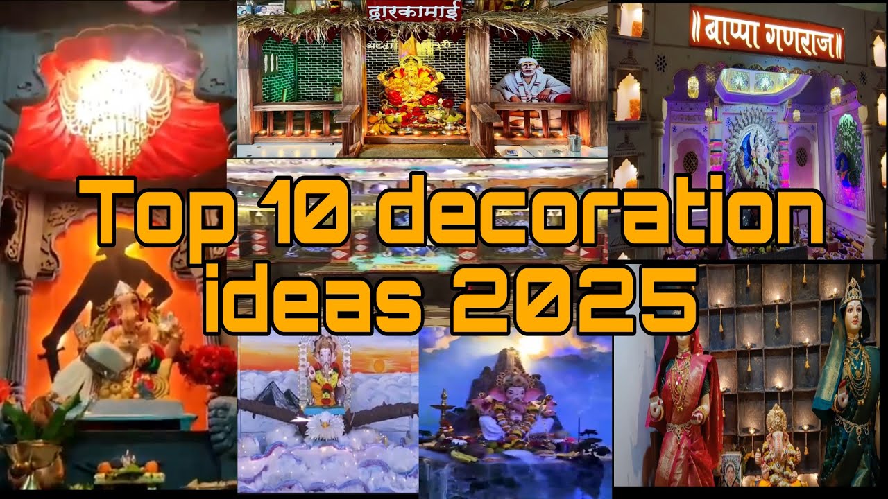 🔥Top 10 Ganpati Decoration Ideas 2025 | Viral घरगुती सजावट Themes For Bappa