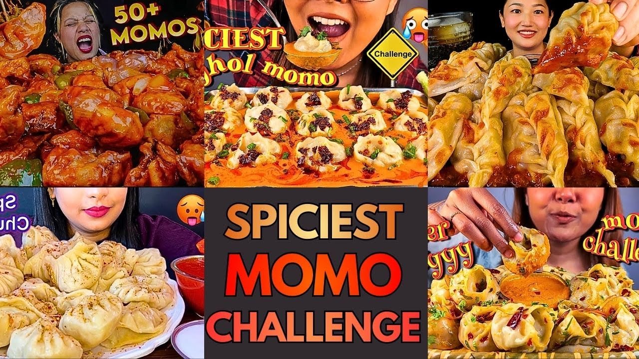 🔥🥟EXTREME Spicy Momo Challenge Mukbang Compilation | MUKBANG ASMR