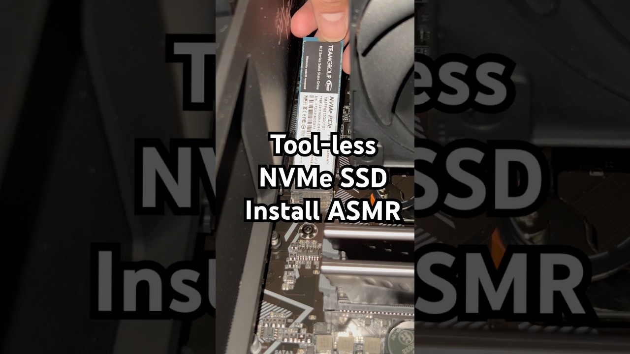 Installing a Tool Less NVMe SSD #shorts #asmr #install #pc #pcbuild #pccomponents #nvme #ssd #diy