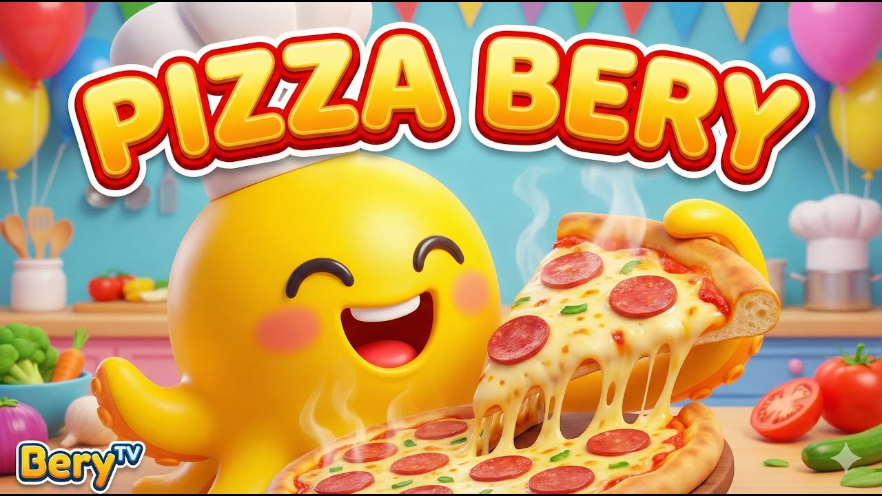 PIZZA BERY | Nhạc thiếu nhi vui nhộn về pizza phô mai | Bài hát ăn ngon cho bé ở Beryland | BeryTV