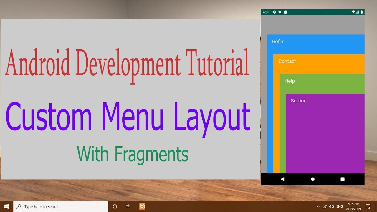 Android Development Tutorial : Cool Menu  Design Implementation With Fragments