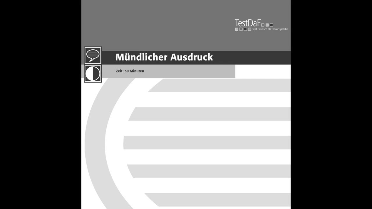 TestDaF Modellsatz 03 &ndash; M&uuml;ndlicher Ausdruck (2006)