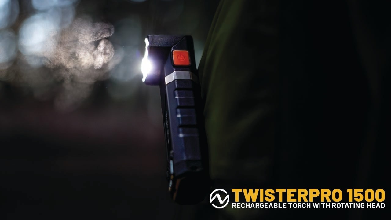 TwisterPro 1500: The Ultimate Rotating-Head Rechargeable Torch