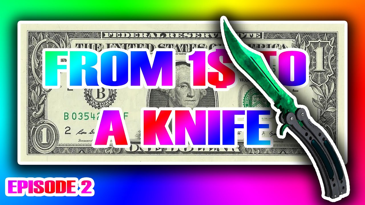 FROM 1$ TO A KNIFE WITH CSGO TRADE UPS !!