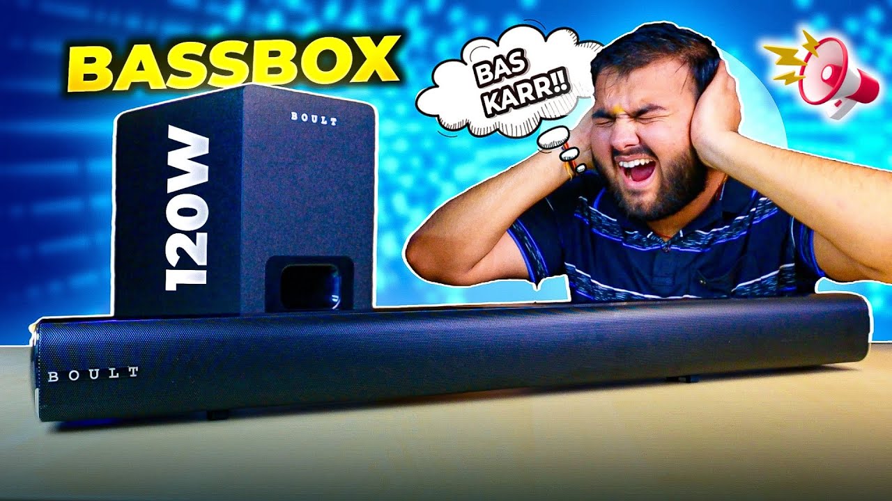 2.1 Channel 120W Sound Bar at ₹4999/- 🤯 | Boult BassBox X120