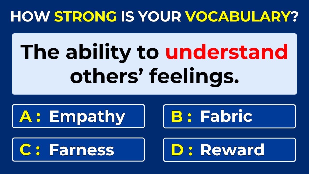 How Strong Is Your Vocabulary? Can You Score 30/30? Word Definitions | Intermediate | #Challenge 2