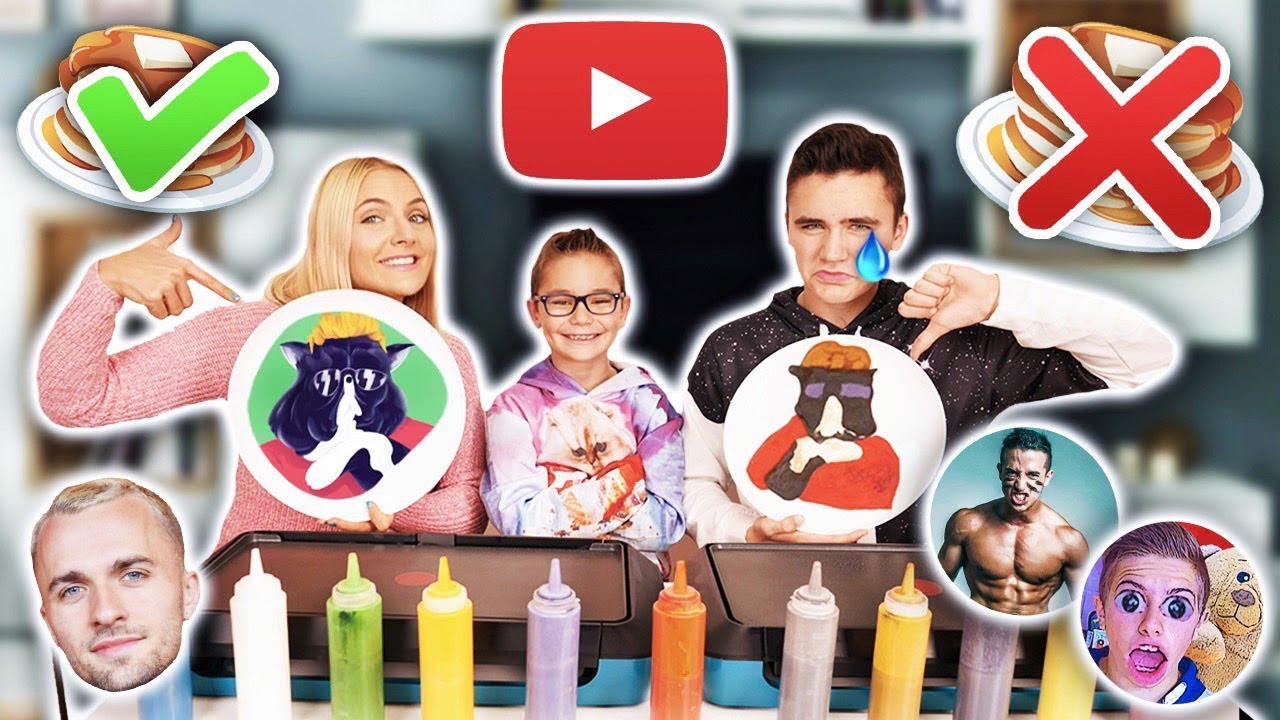 PANCAKE ART CHALLENGE 9 !!! - Youtube Édition : Squeezie, Tibo InShape, Michou...