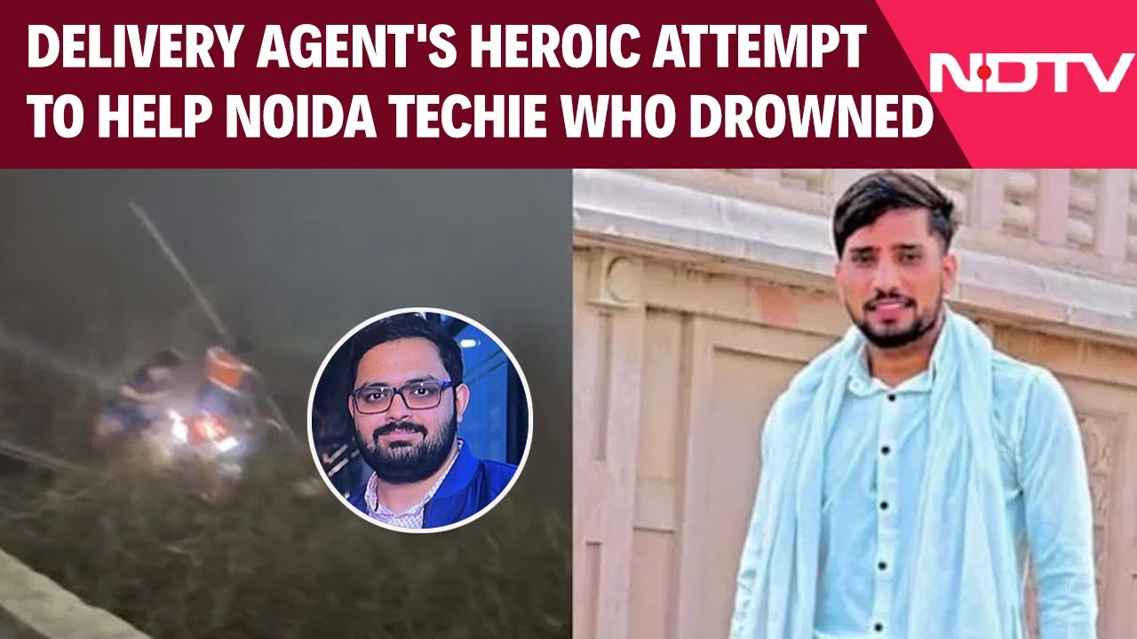 Noida Techie Death | Delivery Agent's Heroic Attempt To Help Techie Who Drowned In Noida