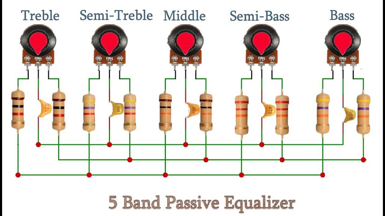 How to make 5 band Passive equalizer Crossover  all Power Amplifier, New Circuit Crossover at home